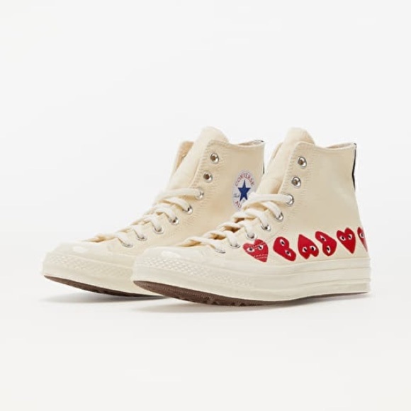 COMME DES GARÇONS PLAY Converse Chuck Taylor /High Top Sneaker men’s 6 women’s 8 - Picture 1 of 11